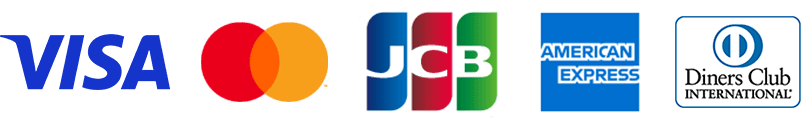 新ゆりクリニックで取り扱いのあるクレジットカードのロゴ(ビザ・マスターカード・JCB・アメックス・ダイナーズクラブ)